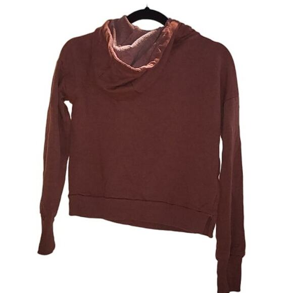 90 Degrees by Reflex Stonewashed Cropped Hoodie Sweater - Size XS - Picture 2 of 4